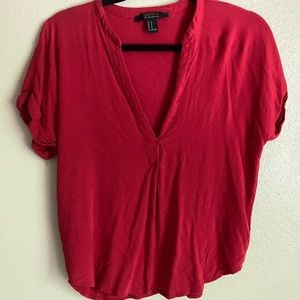 Red Forever21 Professional Blouse